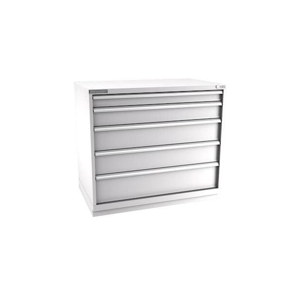 Champion Tool Storage Modular Drawer Cabinet, 5 Drawer, Light Gray, Steel, 47 in W x 28-1/2 in D x 41-3/4 in H E18000502ILCFTB-LG - main